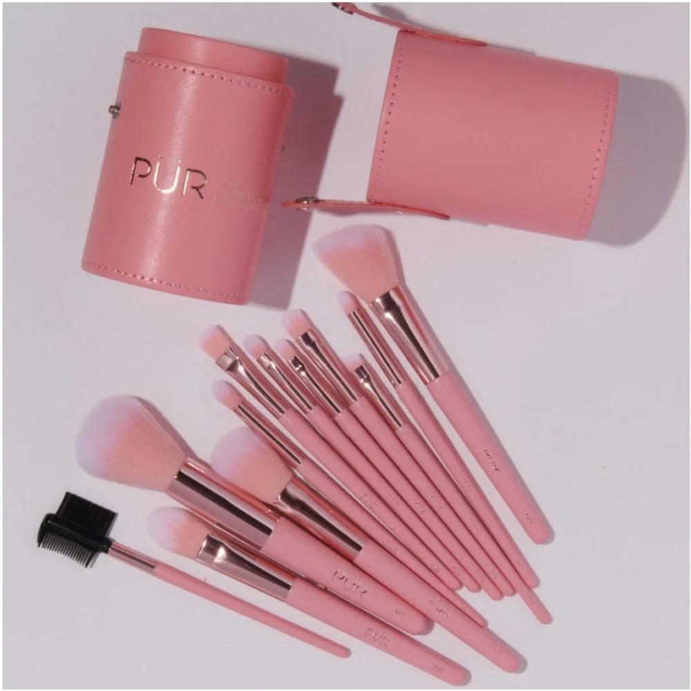 🌿 PÜR 12-Piece Cruelty-Free Brush Set w/ Holder